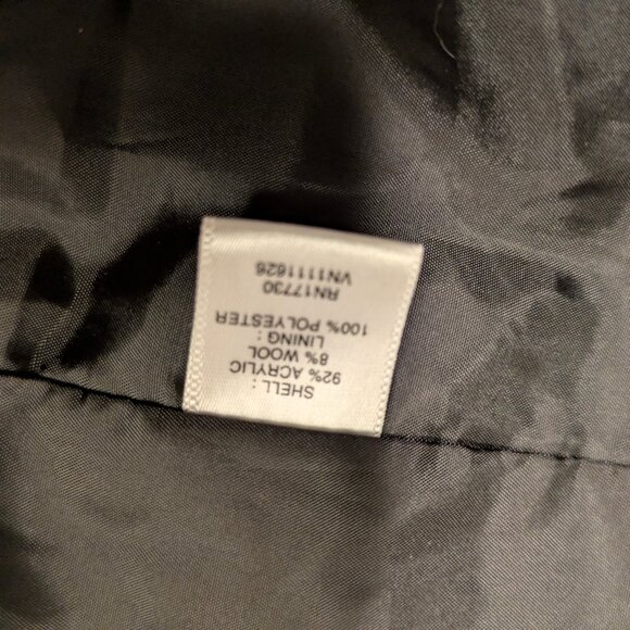 Black & White Plaid Wool-Blend Tweed Lined Collarless Lady Jacket - Picture 7 of 7